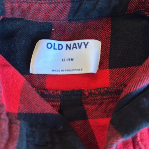 Baby Unisex Plaid Button Shirt - Picture 3 of 5